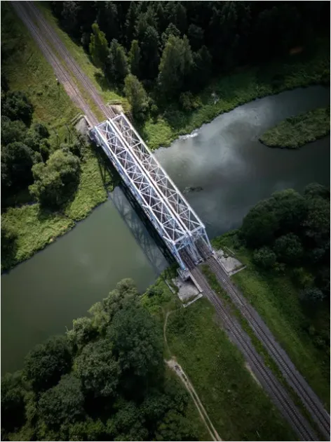 Detail Aerial View Bridge Over River Photo Number 4