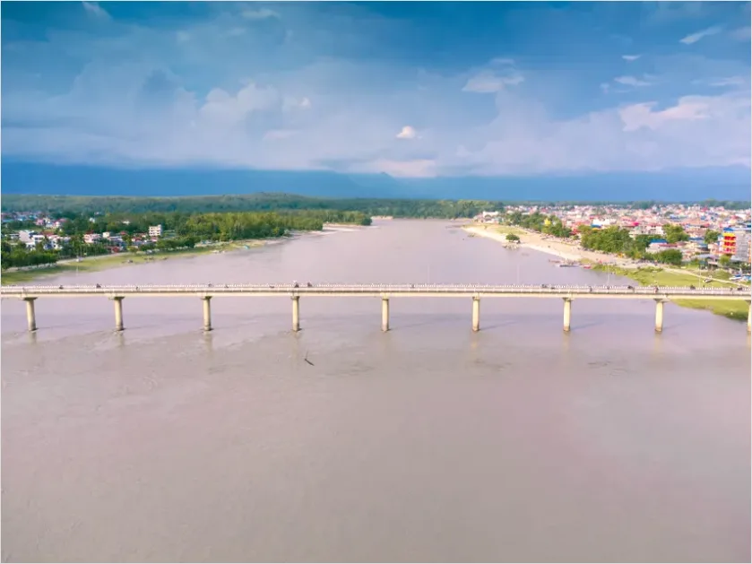 Detail Aerial View Bridge Over River Photo Number 6