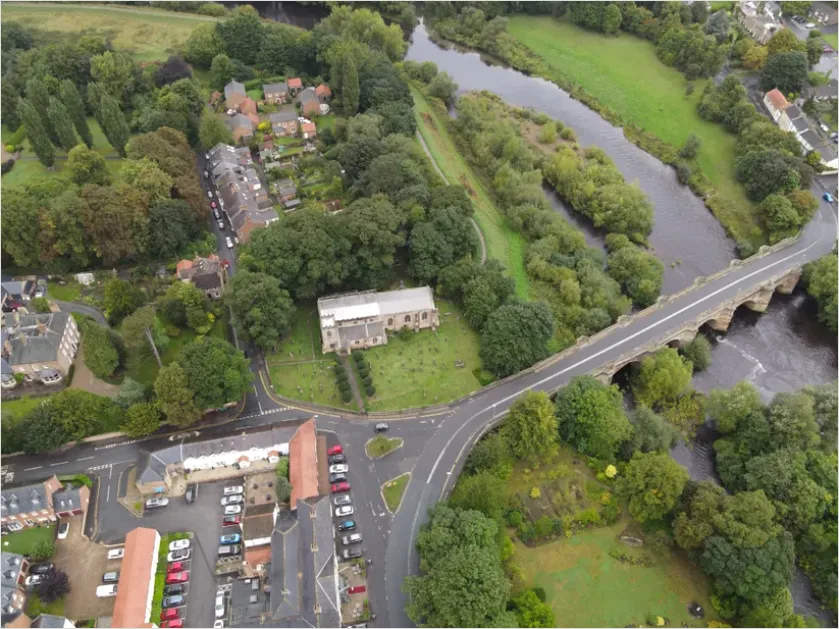 Detail Aerial View Bridge Over River Photo Number 7
