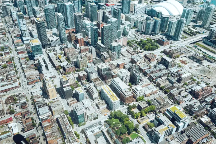 Aerial View Downtown Blocks Photo Bc20