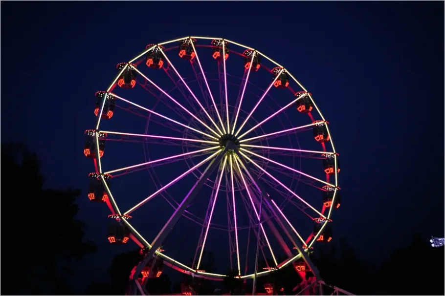 Detail Amusement Park Ferris Wheel Night Photo Number 11