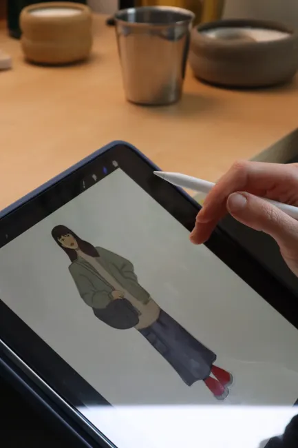 Detail App Design Wireframe On Tablet Stylus Number 13