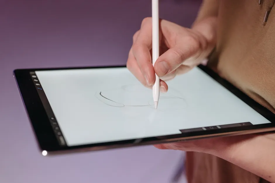 Detail App Design Wireframe On Tablet Stylus Number 7