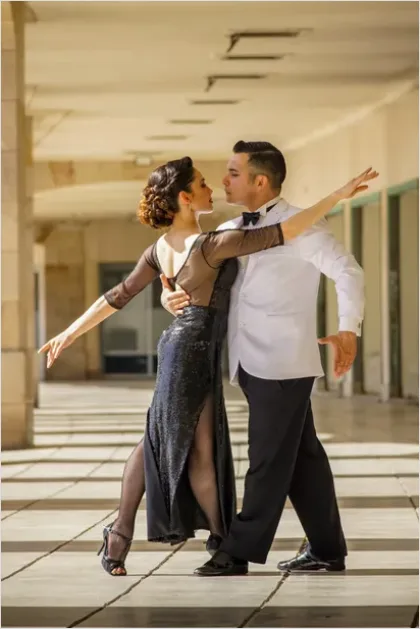 Detail Ballroom Dancers Elegant Pose Photo Number 13