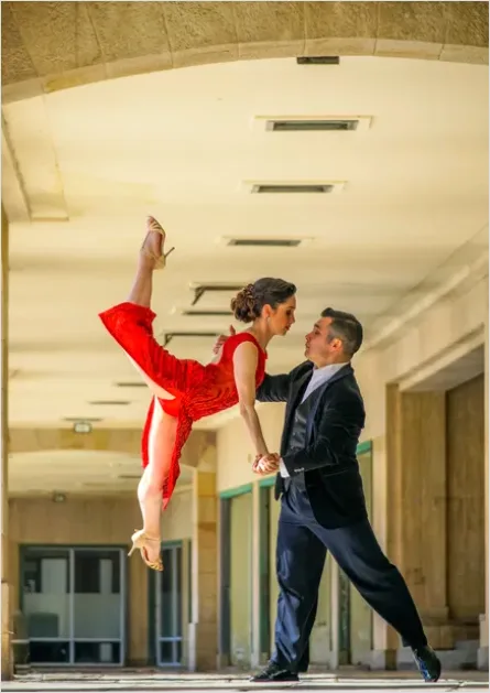 Detail Ballroom Dancers Elegant Pose Photo Number 16