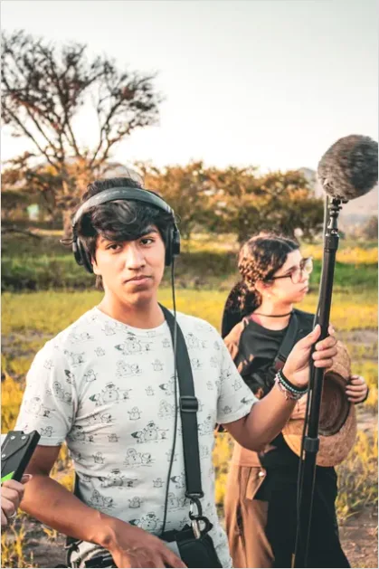 Detail Boom Microphone Over Actors Photo Number 14