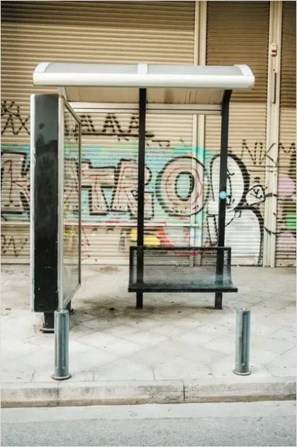 Detail Bus Stop Shelter Urban Photo Number 3