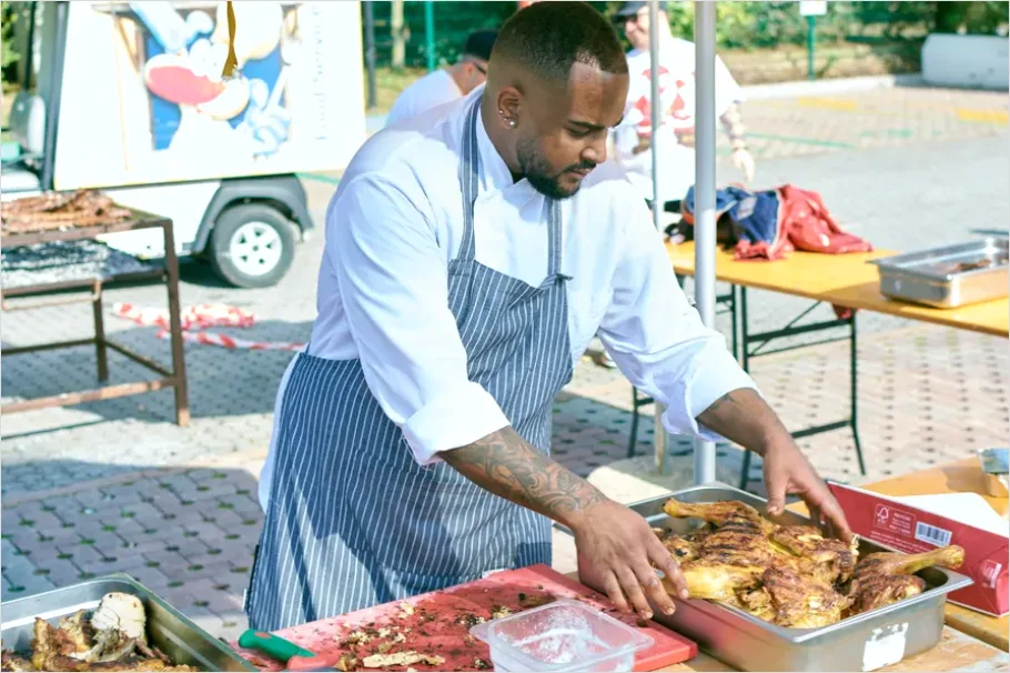 Detail Chef Plating At Food Festival Photo Number 11