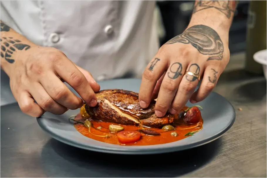 Detail Chef Plating At Food Festival Photo Number 14