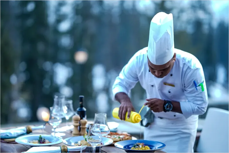 Detail Chef Plating At Food Festival Photo Number 7