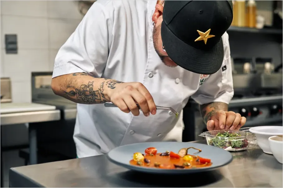 Detail Chef Plating At Food Festival Photo Number 8