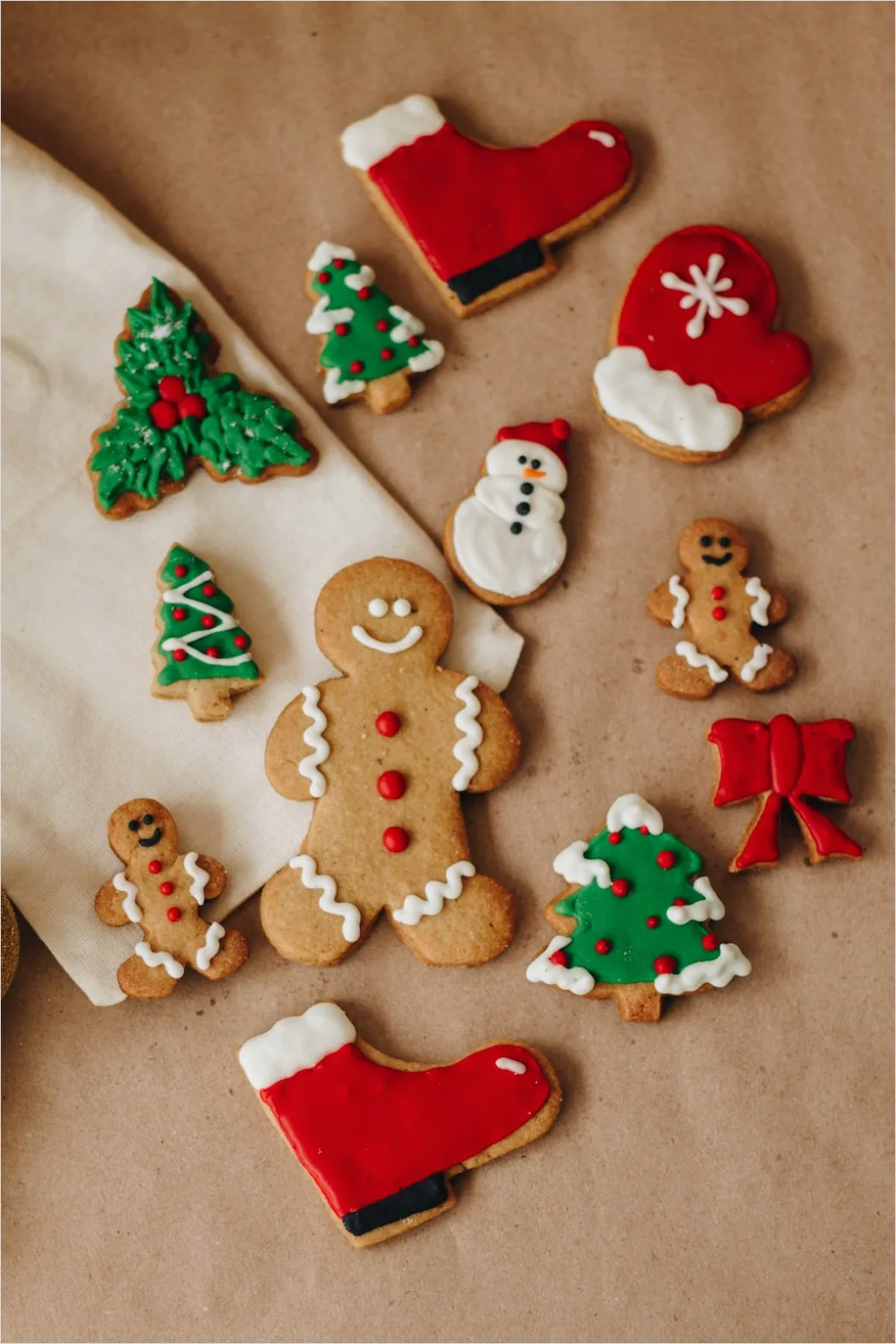 Christmas Cookies Baking Sprinkles Flat Lay E73c