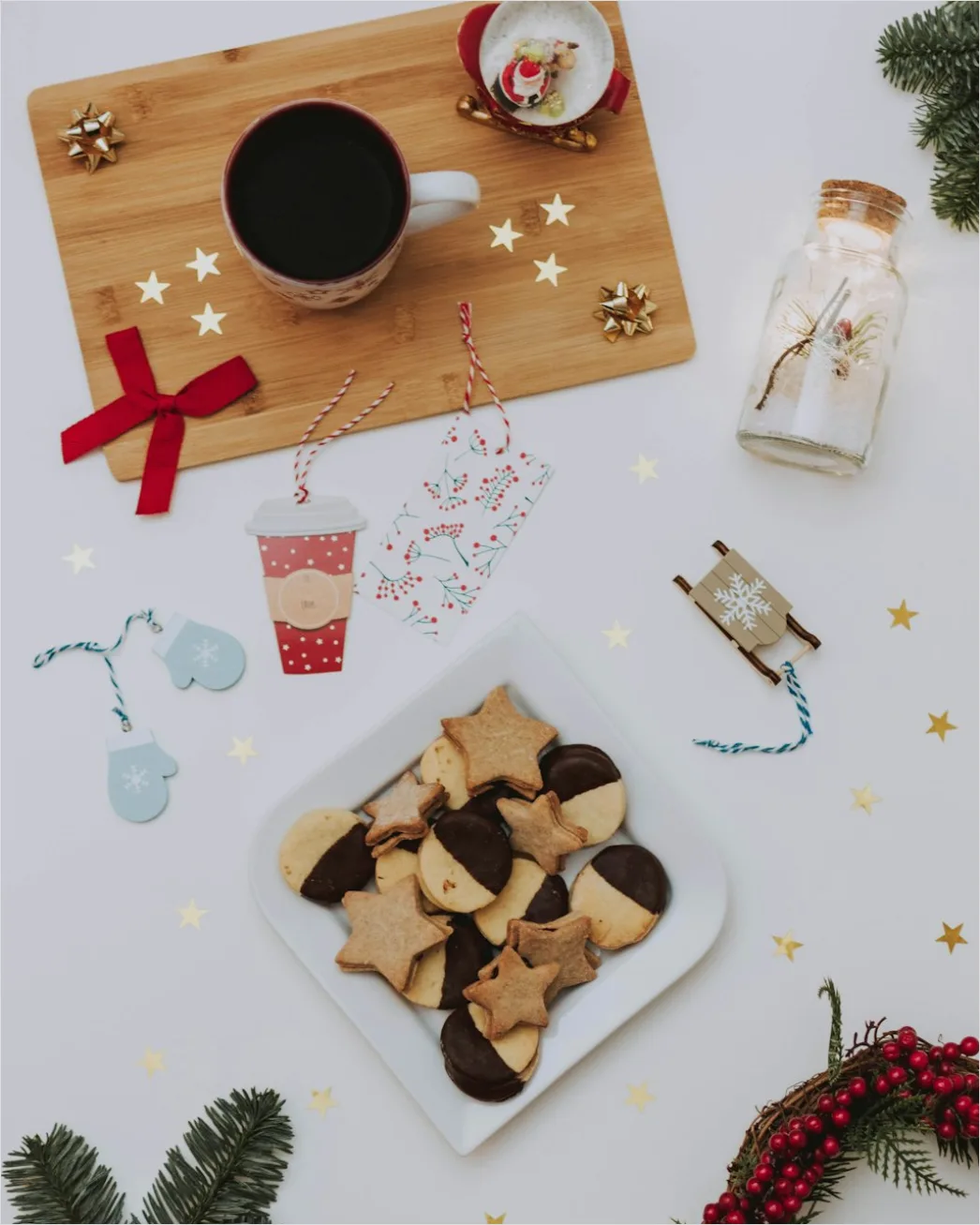 Detail Christmas Cookies Baking Sprinkles Flat Lay Number 12