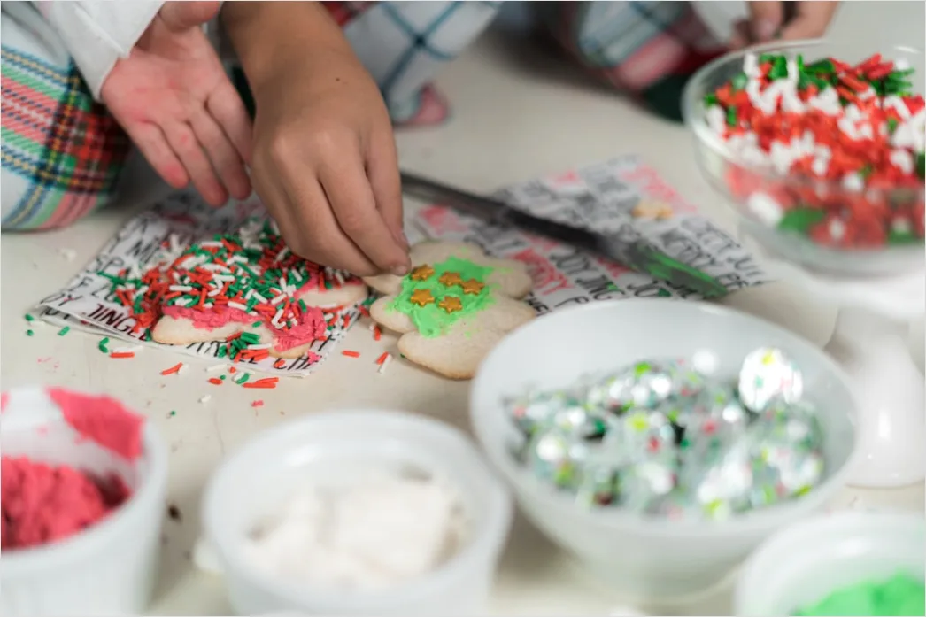 Detail Christmas Cookies Baking Sprinkles Flat Lay Number 16