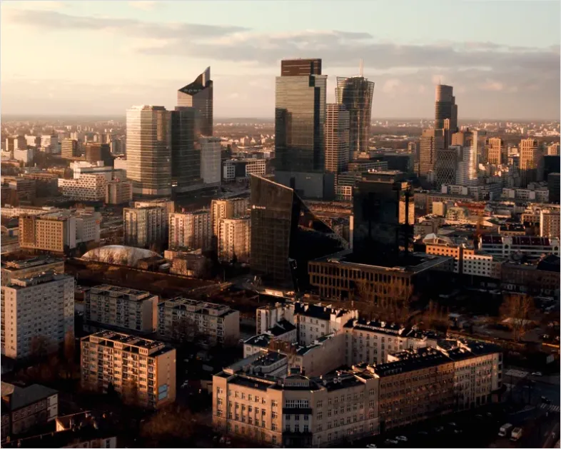 Detail City Aerial Drone Skyline Photo Number 2