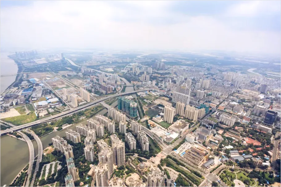 Detail City Aerial Drone Skyline Photo Number 15