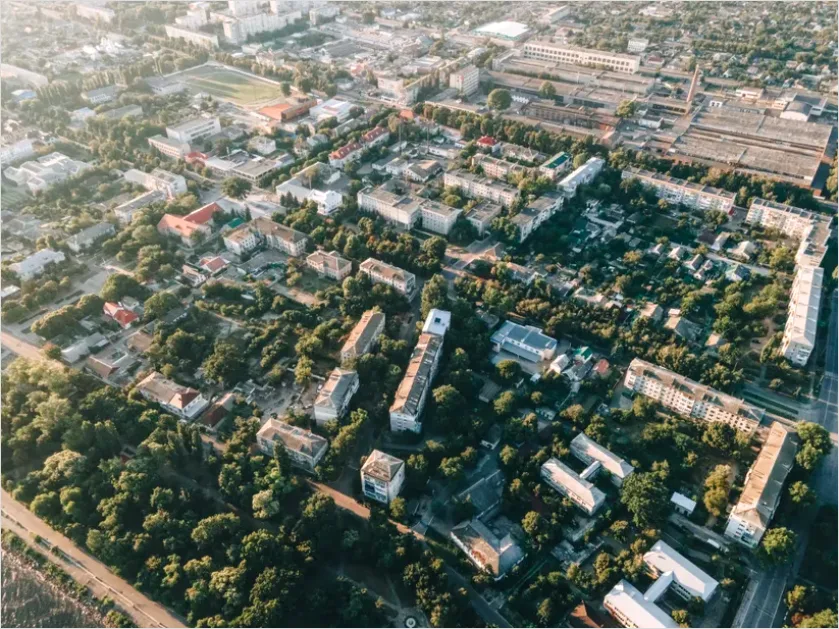 Detail City Aerial Drone Skyline Photo Number 9