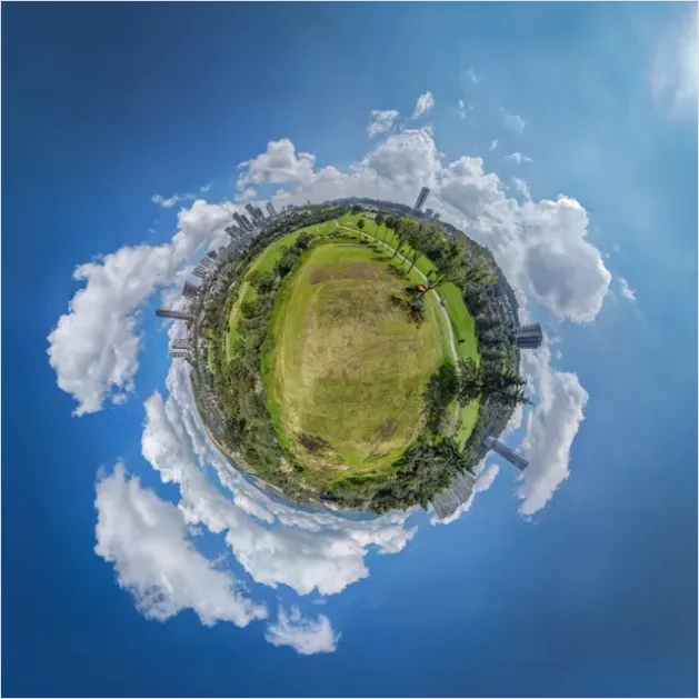 Detail City Skyline Panorama Wide Angle Number 11