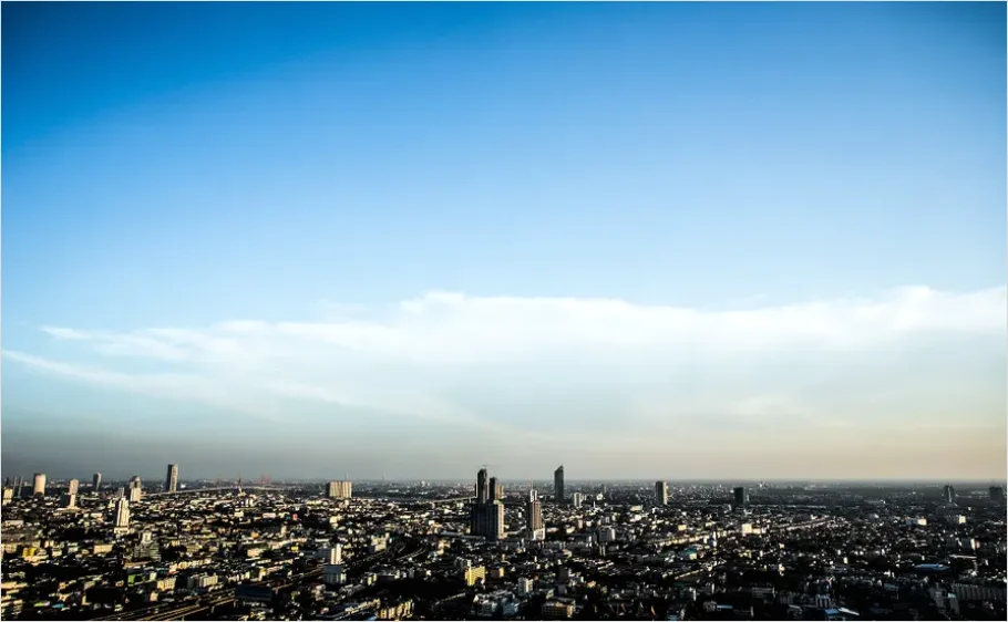Detail City Skyline Panorama Wide Angle Number 3