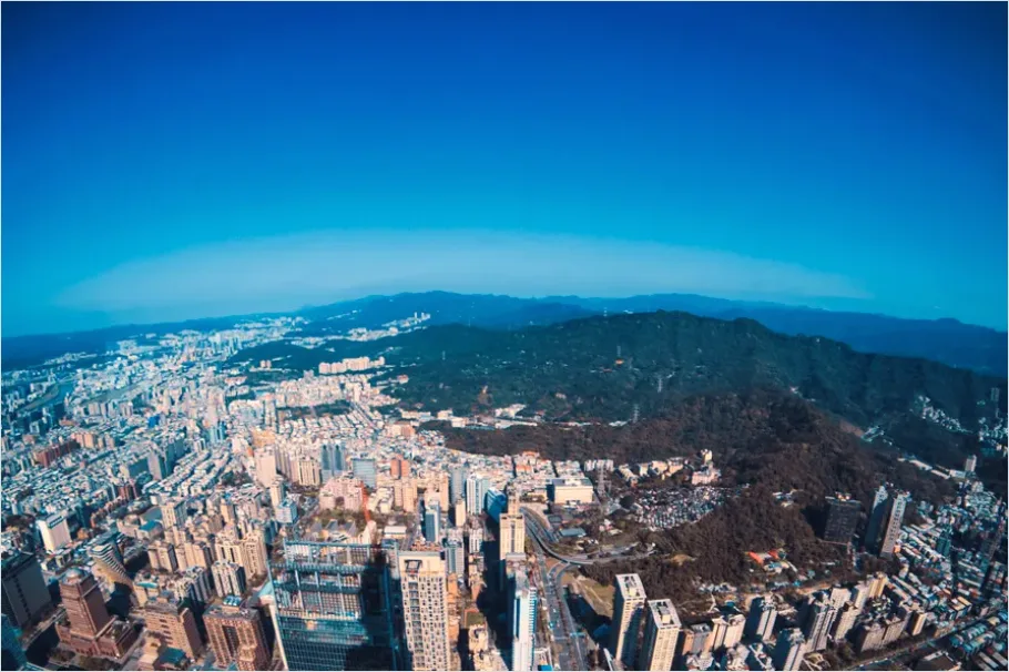 Detail City Skyline Panorama Wide Angle Number 6