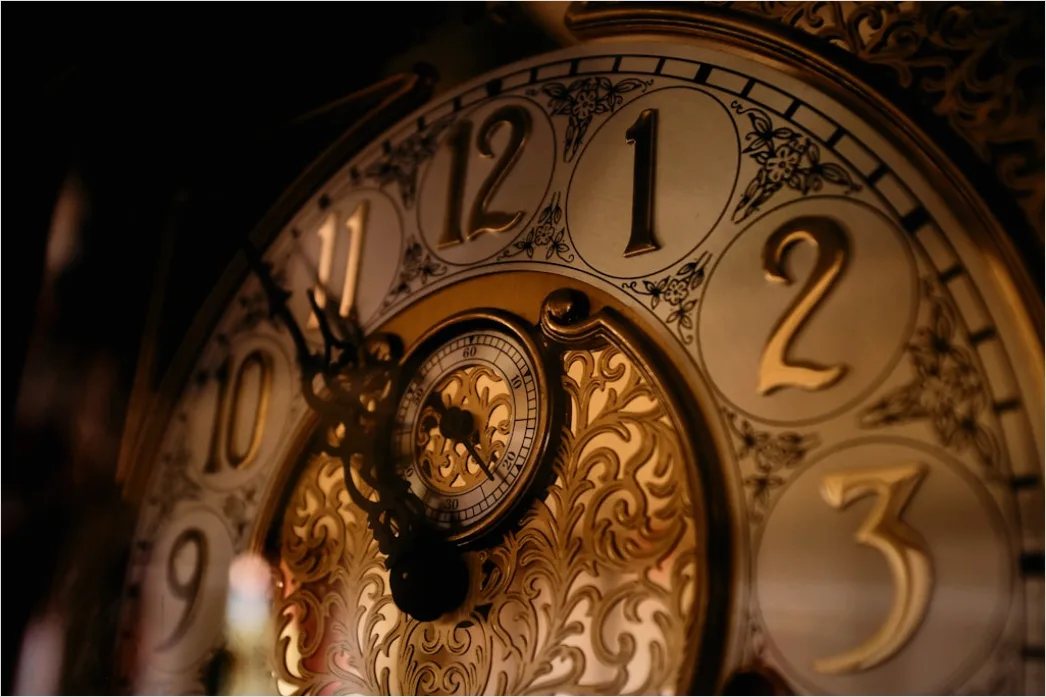 Detail Clock Midnight New Year Concept Number 8