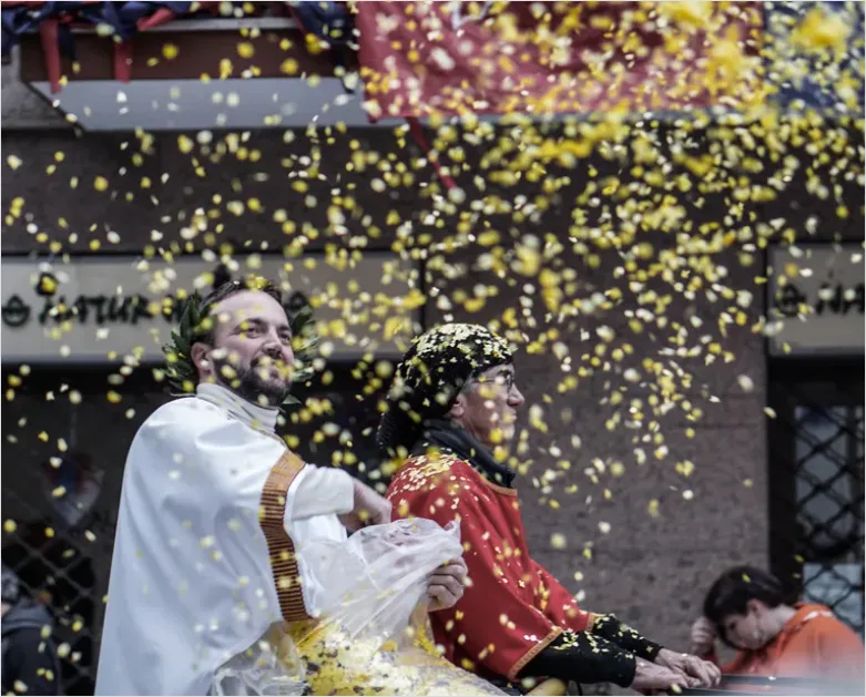 Detail Confetti Falling Parade Street Photo Number 6