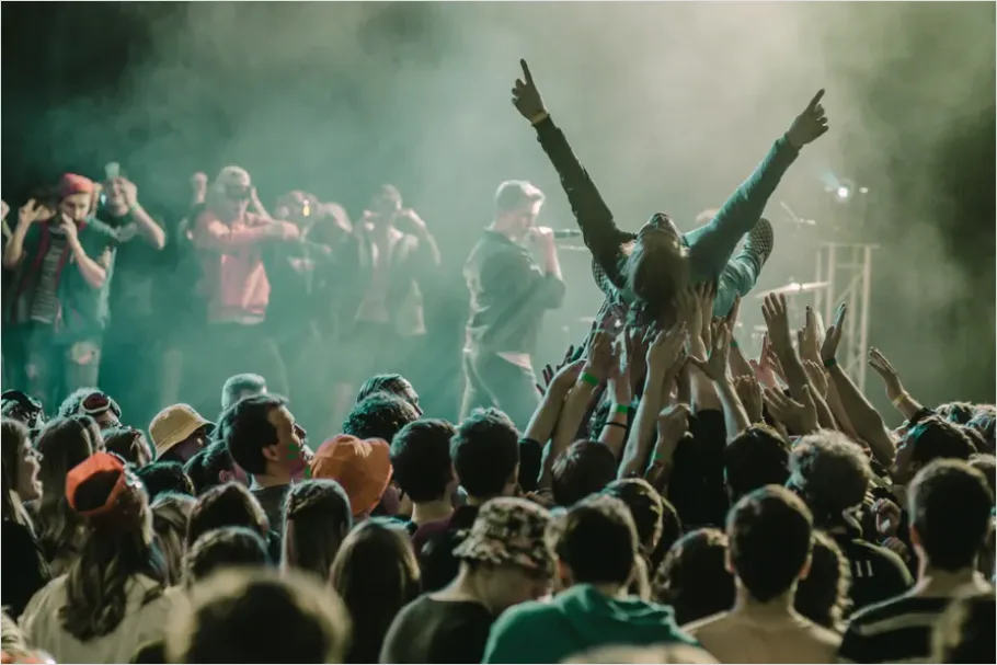 Detail Crowd Surfing Concert Photo Number 6