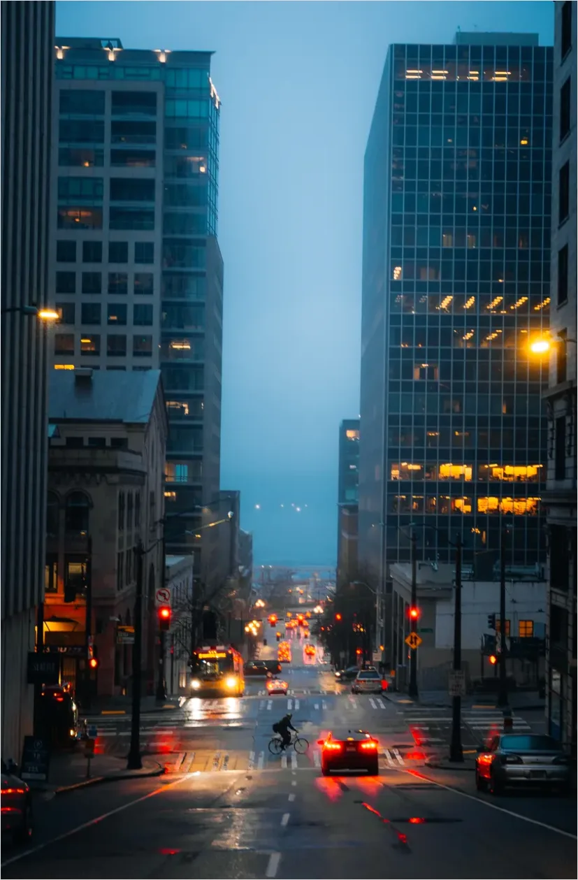 Detail Downtown Skyline Blue Hour Photo Number 2