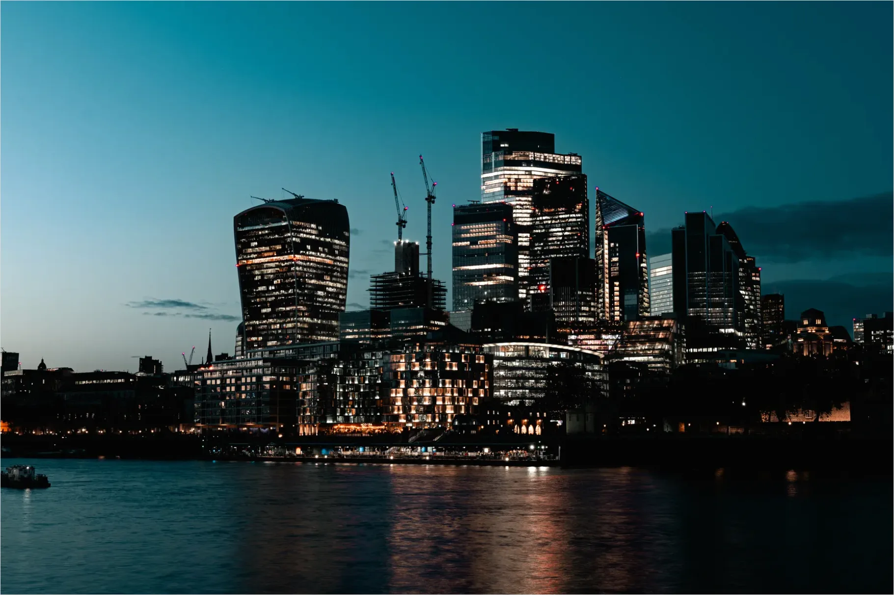 Detail Downtown Skyline Blue Hour Photo Number 12