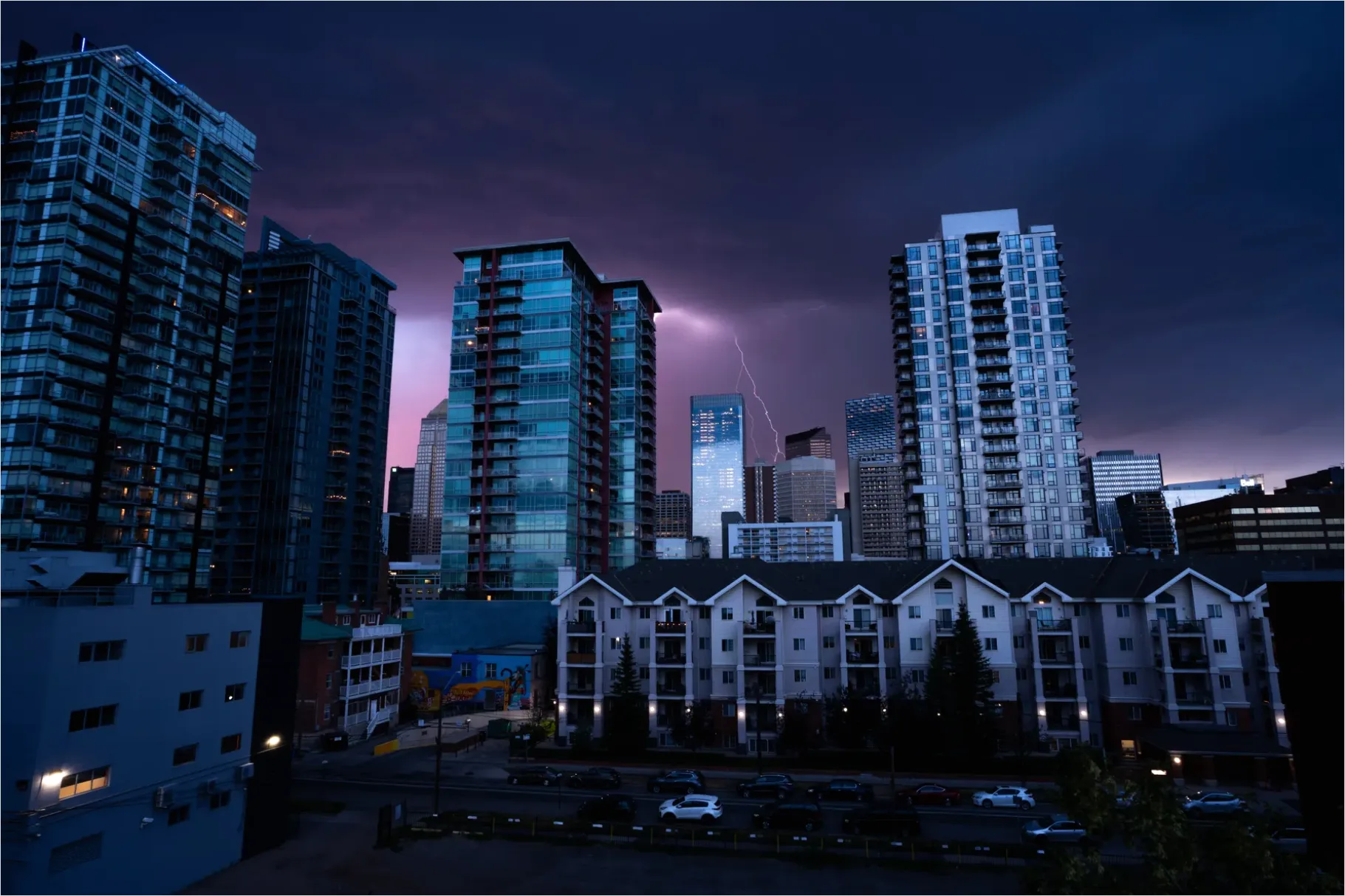 Detail Downtown Skyline Blue Hour Photo Number 16