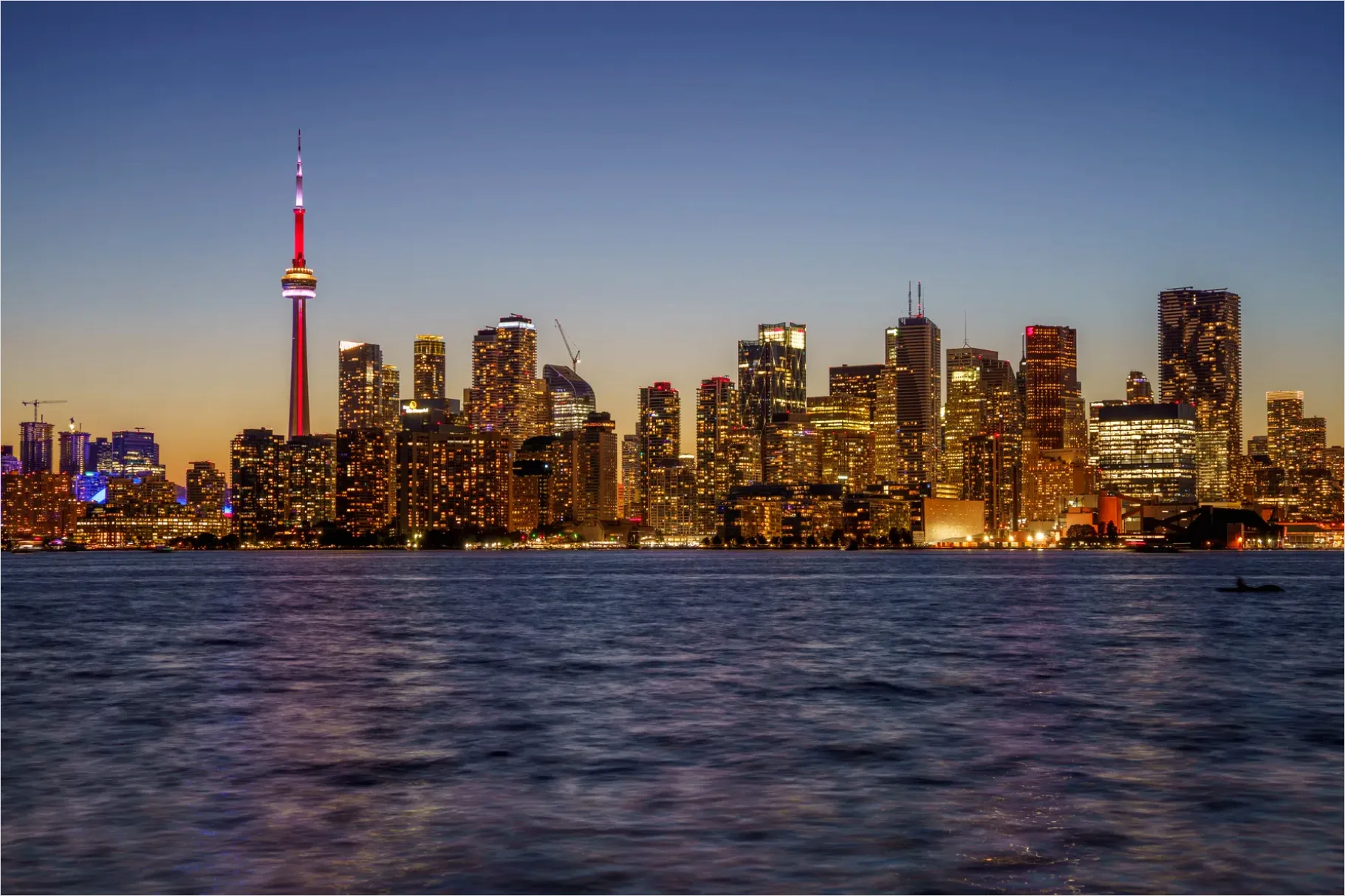 Detail Downtown Skyline Blue Hour Photo Number 9