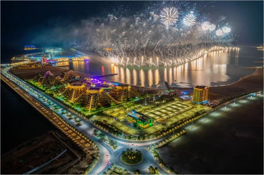 Drone Light Show Night Sky Photo 3068