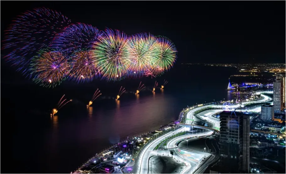 Detail Drone Light Show Night Sky Photo Number 15