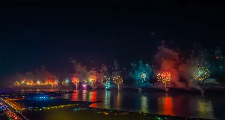 Detail Drone Light Show Night Sky Photo Number 6