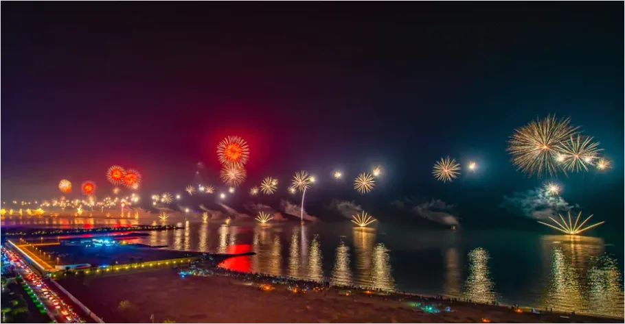 Detail Drone Light Show Night Sky Photo Number 10