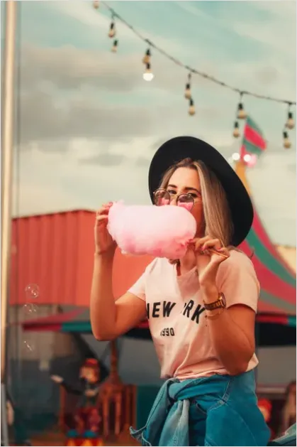 Detail Fairground Cotton Candy Photo Number 14