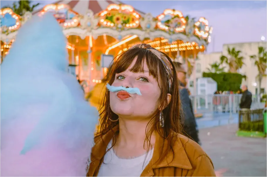 Detail Fairground Cotton Candy Photo Number 3