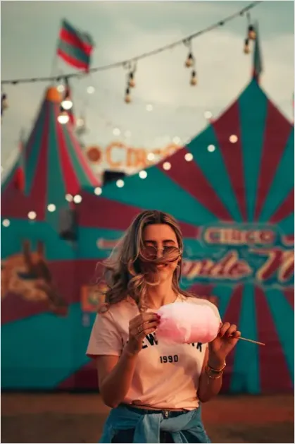 Detail Fairground Cotton Candy Photo Number 8