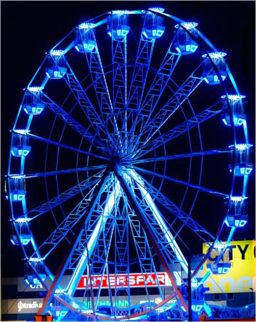 Detail Ferris Wheel Night Lights Photo Number 11