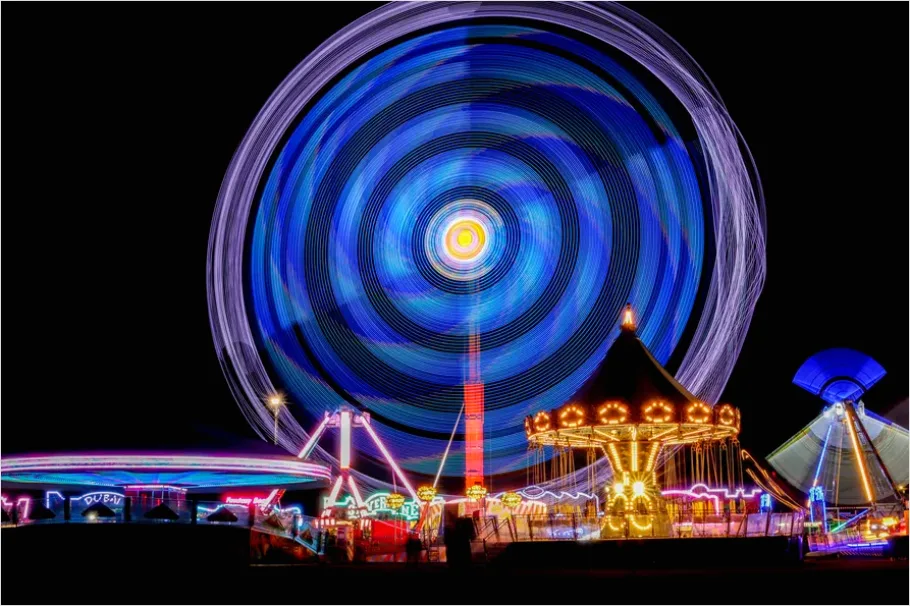 Detail Ferris Wheel Night Lights Photo Number 9