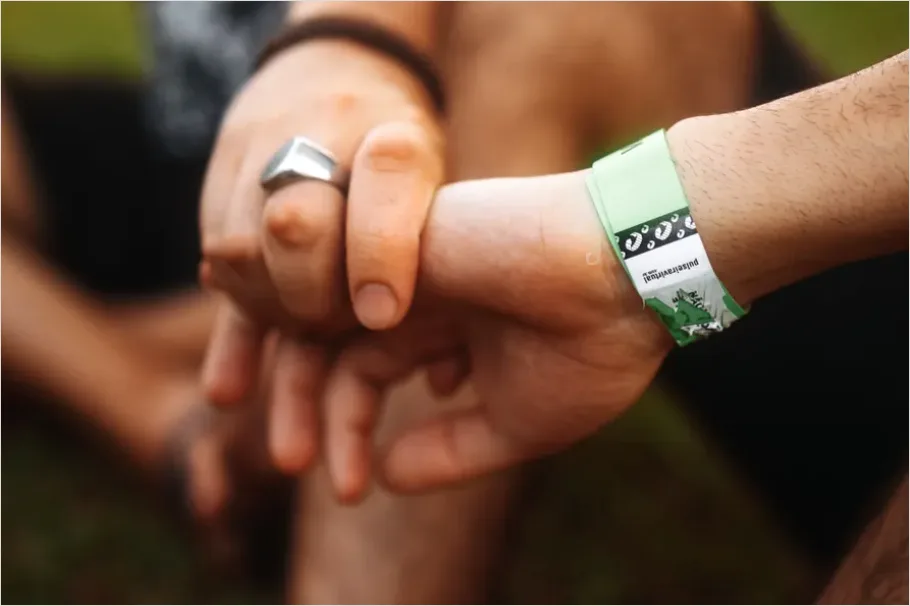 Detail Festival Wristband On Hand Photo Number 3