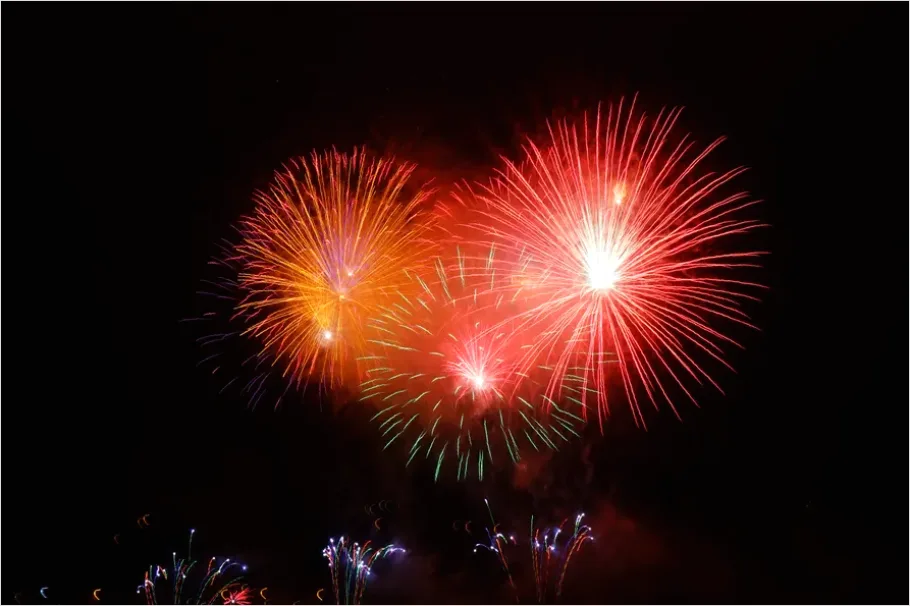 Detail Fireworks Display Night Celebration Photo Number 12