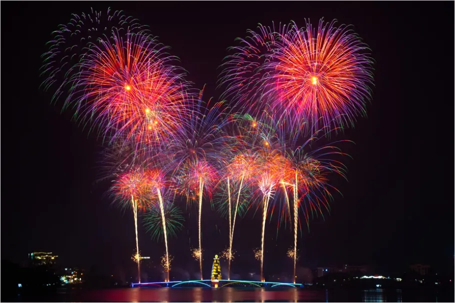 Detail Fireworks Display Night Celebration Photo Number 15
