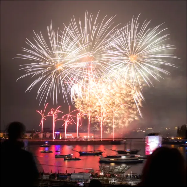 Detail Fireworks Reflection On Water Photo Number 8