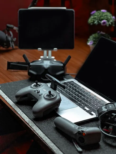 Fpv Drone Goggles On Desk Setup 5546