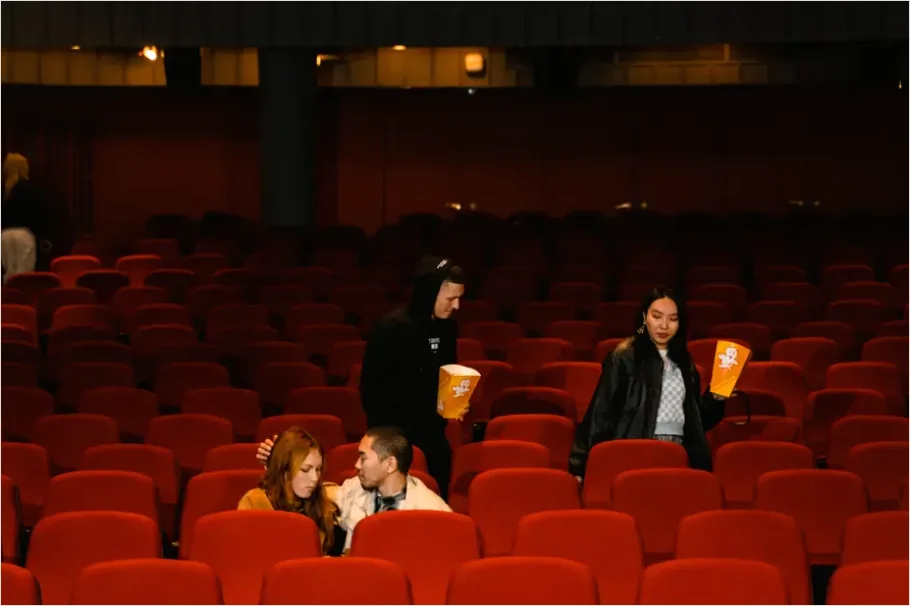 Detail Friends Watching Movie Together Photo Number 5