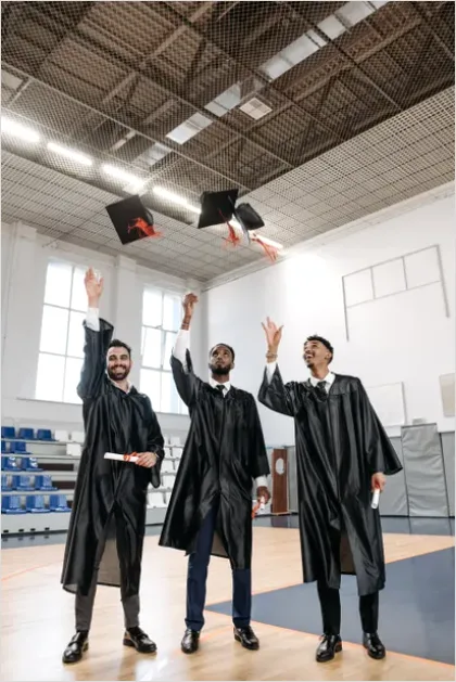 Detail Graduation Ceremony Caps In Air Photo Number 15