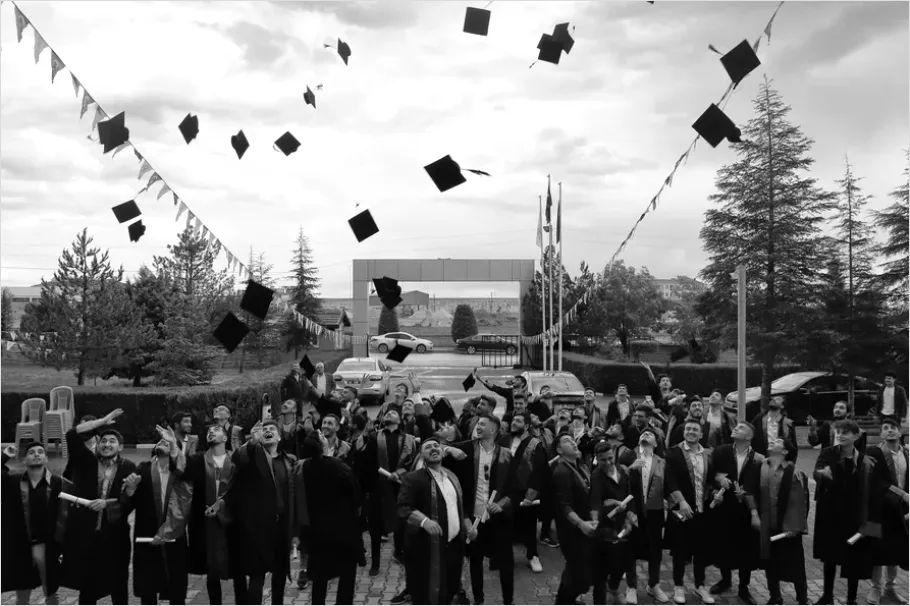 Detail Graduation Ceremony Caps In Air Photo Number 4