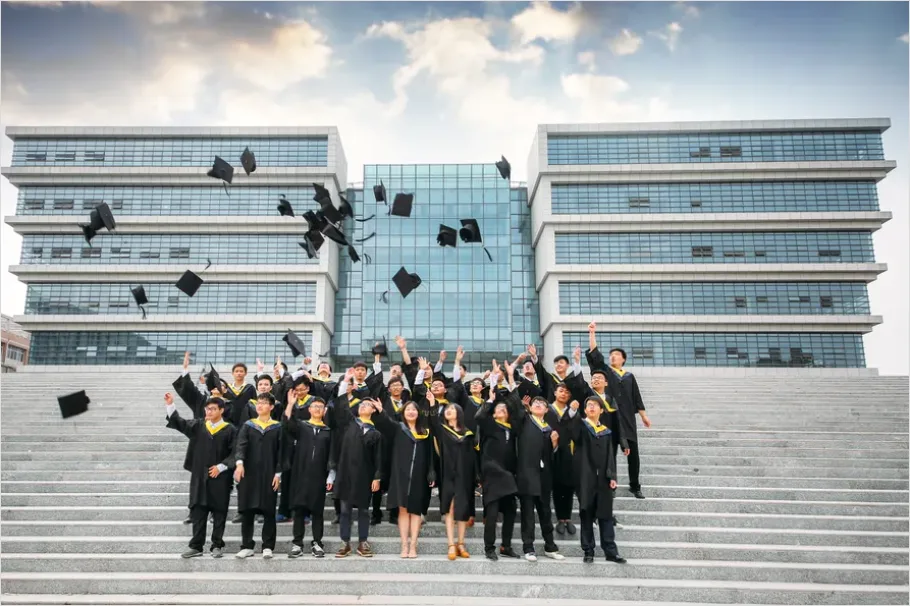 Detail Graduation Ceremony Caps In Air Photo Number 6
