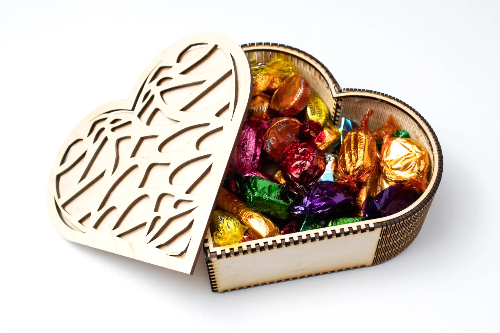 Detail Heart Shaped Chocolate Box Flat Lay Number 16